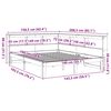 vidaXL Bed met boekenkast zonder matras grenenhout wit 140x190 cm