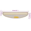 vidaXL Trapmatten 15 st 56x17x3 cm Cr&egrave;me Halfrond
