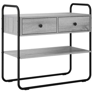 vidaXL Consoletafel Grijs Sonoma 80 x 40 x 75 cm Bewerkt hout