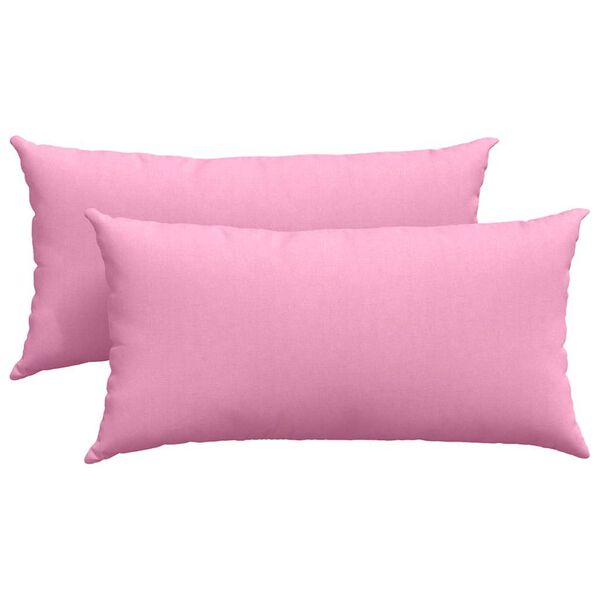 vidaXL Sofa Kussens 2 stuks Roze 80 x 40 cm Stof
