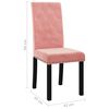 vidaXL Eetkamerstoelen 6 st fluweel roze