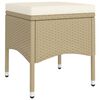 vidaXL 5-delige Bistroset poly rattan en gehard glas beige