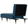 vidaXL Chaise longue fluweel blauw