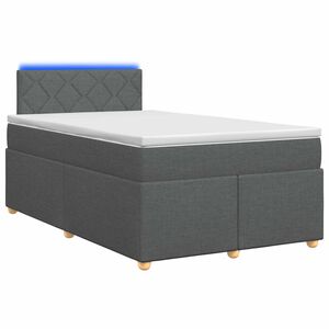 vidaXL Boxspringbed met matras Donkergrijs 120 x 200 cm Stof