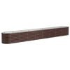 vidaXL Plantenbak 332x40x36 cm gegalvaniseerd staal bruin