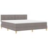 vidaXL Boxspringbed met matras met hoofdeinde Taupe 180 x 200 cm Stof