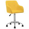 vidaXL Eetkamerstoelen draaibaar 6 st stof geel