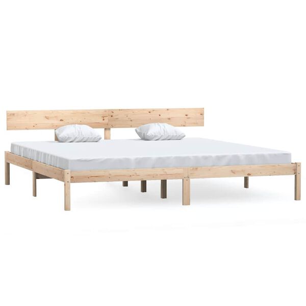 vidaXL Bedframe zonder matras massief hout 200x200 cm