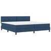 vidaXL Boxspringbed met matras met hoofdeinde Blauw 200 x 200 cm Stof