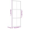 vidaXL Schuifdeur 76x205 cm helder ESG-glas en aluminium goudkleurig