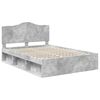 vidaXL Bedframe Concerte Grijs 150 x 200 cm Massief grenenhout