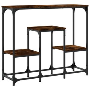 vidaXL Wandtafel 89,5x28x76 cm bewerkt hout gerookt eikenkleurig