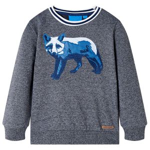 Kindertrui 92 gem&ecirc;leerd marineblauw
