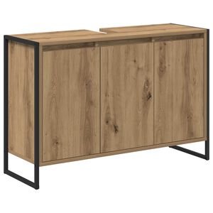 vidaXL Badkamer Kast Ambachtelijk eiken 90 x 30 x 60 cm Bewerkt hout