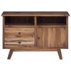 vidaXL Dressoir met lade Naturel 100 x 30 x 68 cm Massief Teakhout
