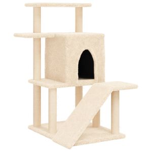 vidaXL Kattenmeubel met sisal krabpalen 97 cm cr&egrave;mekleurig