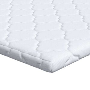 vidaXL Kokos Topper Wit 70 x 200 cm Jacquard stof