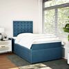 vidaXL Boxspring met matras fluweel donkerblauw 120x200 cm