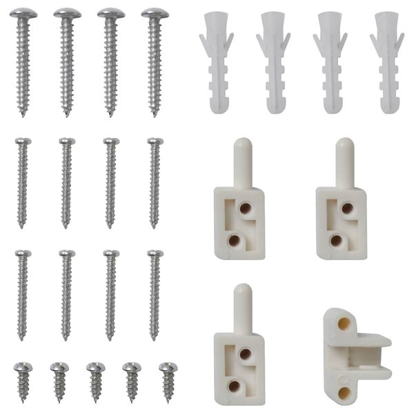 vidaXL Scharnierend Insectenscherm Wit en zwart 100 x 215 cm