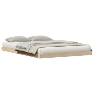 vidaXL Bedframe Naturel 140 x 220 cm Massief grenenhout
