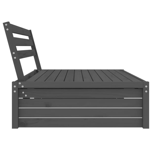 vidaXL Tuinmiddenbank 120x80 cm massief grenenhout grijs