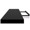 vidaXL Wandschappen zwevend 4 st 120x23,5x3,8 cm MDF hoogglans zwart