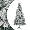 vidaXL Kunstkerstboom 120 cm PVC en staal Groen en Wit