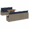 vidaXL Tuinbankenset 8 st 7-Aantal zitplaatsen Grijs en Blauw