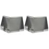 vidaXL Keerwand 2 st 50 x 50 x 40 cm Gegalvaniseerd staal zilver