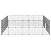 vidaXL Huisdierenkooi met deur 60 panelen 35x35 cm staal zwart