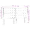 vidaXL Hoofdbord met randen 163x23x118/128 cm fluweel donkergroen