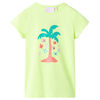 vidaXL Kindershirt 116 fluorescerend geel