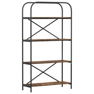 vidaXL Boekenkast 4-laags 80 x 30 x 146 cm Bewerkt hout Gerookt eiken