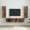 vidaXL TV Wandkast 2 pcs Oud Hout 30 x 31 x 100 cm Bewerkt hout