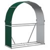vidaXL Haardhoutopslag 120x45x140 cm gegalvaniseerd staal groen