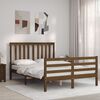 vidaXL Bedframe met hoofdbord massief hout honingbruin 140x190 cm