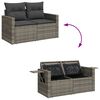 vidaXL Tuinbankenset met kussen 13 pcs Grijs poly rattan