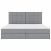 vidaXL Opslag bed met matras Lichtgrijs 200 x 200 cm Polyester