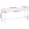 vidaXL Werkbankframe 190x50x79 cm metaal matzwart en matrood