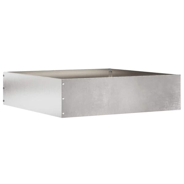 vidaXL Tuinrand Zilver 50 x 50 x 13 cm Roestvrij staal