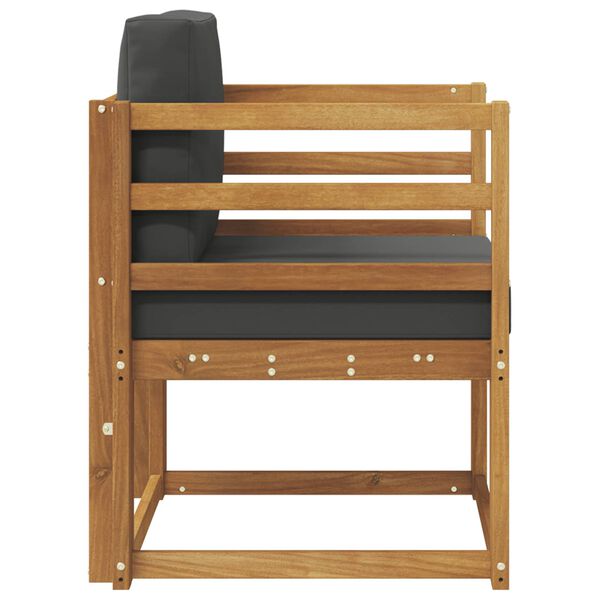 vidaXL Tuinbank Massief Acaciahout en Polyester Naturel