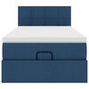 vidaXL Ottoman bed met matras en LED's 80x200cm stof blauw