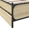 vidaXL Bedframe met lades bewerkt hout sonoma eikenkleurig 200x200 cm