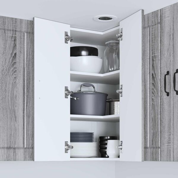 vidaXL Keukenkast Lucca Grijs sonoma 57 x 57 x 80 cm Bewerkt hout