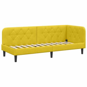 vidaXL Hoekbedframe Geel 80 x 200 cm Fluweel