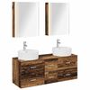 vidaXL Badkamermeubelset 5 st Oud hout Bewerkt hout en glas