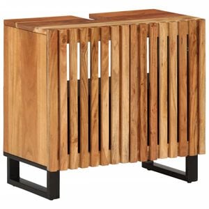 vidaXL Wastafelkast 62x34x58 cm massief acaciahout