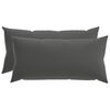 vidaXL Kussensloop 2 pcs HEERLEN Antraciet 40 x 80 cm Polyester
