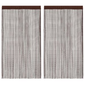 vidaXL Draadgordijnen 100x250 cm bruin 2 st