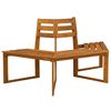 vidaXL Boombank 160 x 70 x 86 cm Massief Acaciahout Naturel halfrond
